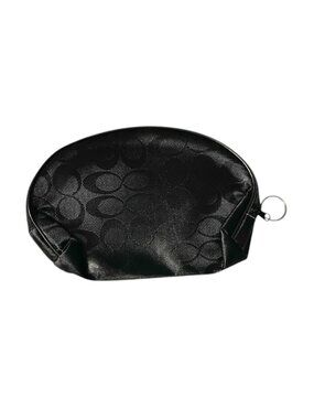 5" x 8" Black Infinity Pattern Large Zipper Cosmetic All Purpose Bag